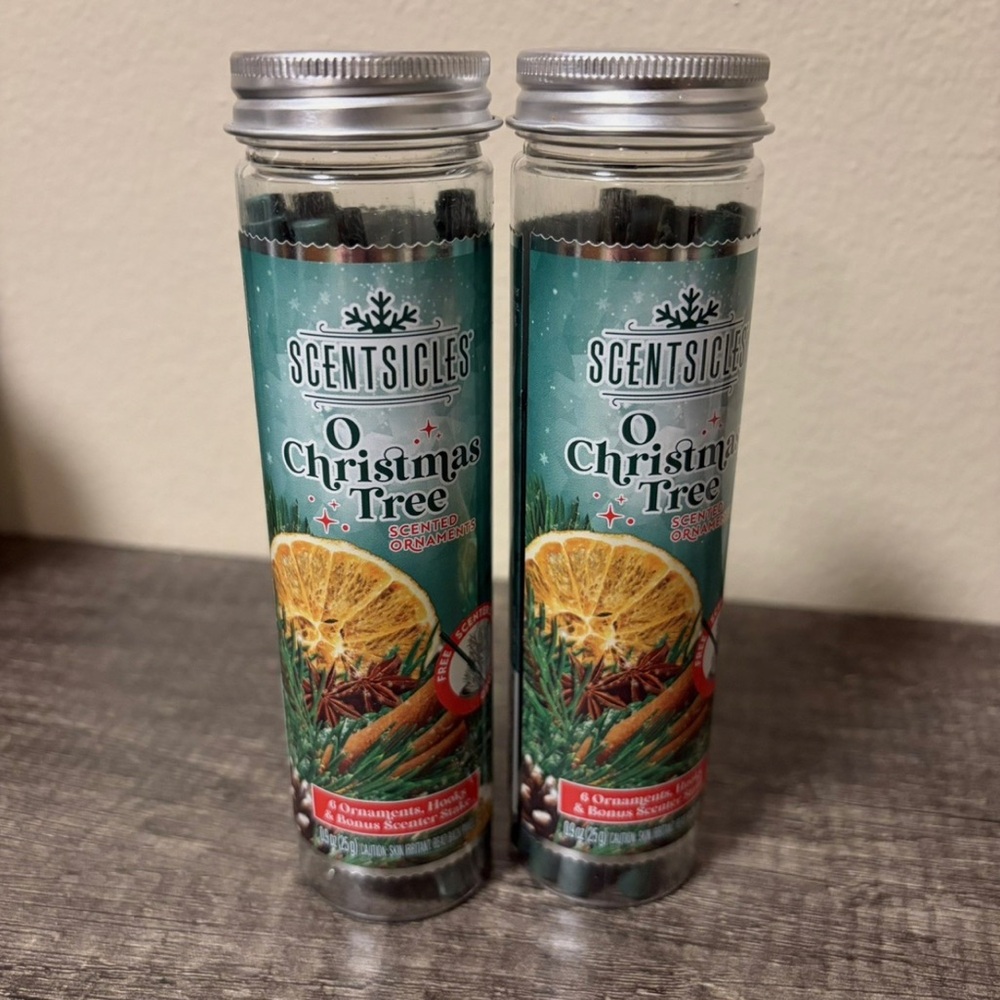 Pack of Two ScentSicles “O CHRISTMAS TREE” Scented Ornaments w/ Hooks 2 Pack